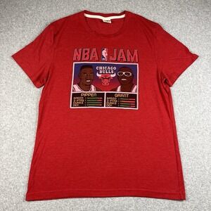 Homage Chicago Bulls T Shirt Mens Large NBA Jam Scottie Pippen Grant Red Retro